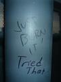 Porta-Potty Graffiti -- Just Burn It!  Tried That...